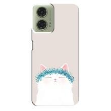 Чохол на тематику: Коти для Motorola MOTO G24 – Білий котик