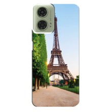 Чехол Эйфелева Башня для Motorola MOTO G24 - (AlphaPrint) (Дорога в Париж)