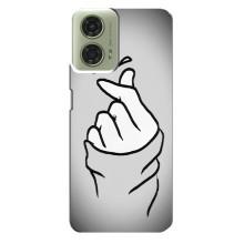 Чохол з принтом для Motorola MOTO G24 (AlphaPrint - Знак сердечка) – Значок Love