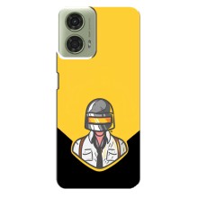 Чеjхол PUBG для Моторола МОТО G24 (AlphaPrint) (Пабг в шоломі)