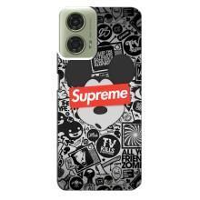 Чехол с Брендами одежды на Моторола Мото джи 24 – Supreme Маус