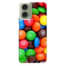 Чехол с изображением  вкусной еды для Motorola MOTO G24 – Разноцветные M&M'S