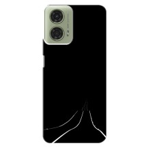 Чехол с картинками на черном фоне для Motorola MOTO G24 (Дорога)