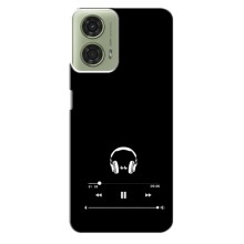 Чехол с картинками на черном фоне для Motorola MOTO G24 (Плеер)