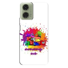 Чохли Амонг Ас для Motorola MOTO G24 (AlphaPrint) – Яскравий АмонгАс