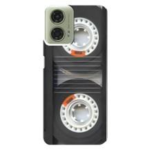 Чехол с Прикольным принтом на Motorola MOTO G24 (Кассета магнитофона)