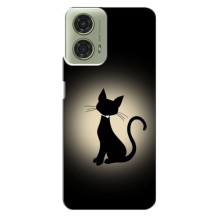 Чохол з принтом для Motorola MOTO G24 (AlphaPrint) Модні коти – Силует котика