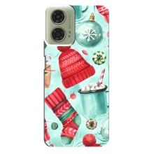 Чехол Санта Клаус для Motorola MOTO G24 (Одежда)