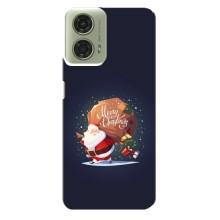 Чехол Санта Клаус для Motorola MOTO G24 (Подарки от Санты)