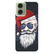 Чехол Санта Клаус для Motorola MOTO G24 (Рождественский МЕН)