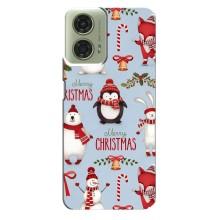 Чехол Санта Клаус для Motorola MOTO G24 (Рождественский)
