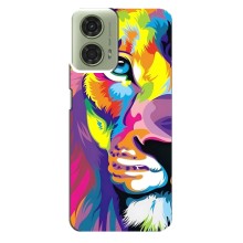 Чохол з картинкою ЛЕВ для Motorola MOTO G24 (VPrint) (Яскравий Лев)