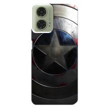 Чехол с Щитом Капитана Америки на Motorola MOTO G24 – Ретро Щит Капитана