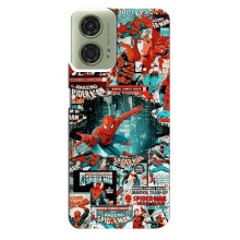 Чехол Супергерой Человека Паука на Motorola MOTO G24 (Комиксы Человек Паук)
