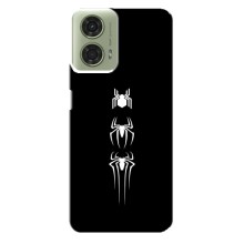 Чехол Супергерой Человека Паука на Motorola MOTO G24 (Лого паука)