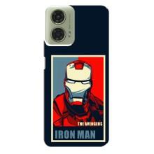 Чехол Супергерой Железный человек на Motorola MOTO G24 – Art Iron man