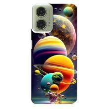 Чехол (ТПУ) с планетами на Motorola MOTO G24 – Солнечна система
