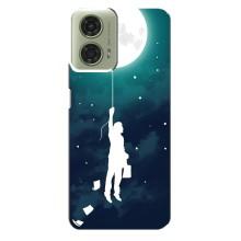 Чехол (ТПУ) с планетами на Motorola MOTO G24 – To The moon