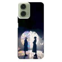 Чехлы Венсдей на Motorola MOTO G24 Уэнсдей (AlphaPrint) (Уэнздей и Инид)