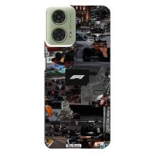 Чехол Формула1 на Motorola MOTO G24 – Коллаж Ф1