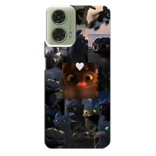 Чехол как приручить дракона на Motorola MOTO G24 (Дракон коллаж)