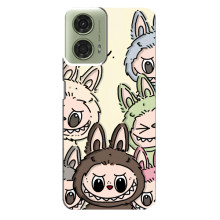 Чехол с Лабубу на Motorola MOTO G24 – Коллаж Лабубу