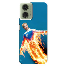 Чохол з принтом Фантастична четвірка для Motorola MOTO G24 – Людина-факел