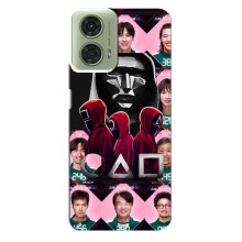 Чехол Гра в кальмара для Motorola MOTO G24 – Персонажи игры кальмара