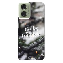 Новогодние, Праздничные Чехлы для Motorola MOTO G24 - 2024 год (Hello winter)