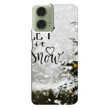 Новогодние, Праздничные Чехлы для Motorola MOTO G24 - 2024 год (Let it snow)