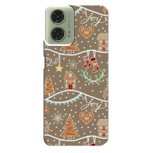 Новогодние, Праздничные Чехлы для Motorola MOTO G24 - 2024 год (Новогодние пряники)