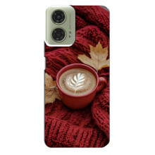 Чохол з унікальним дизайном 'Осінь з кавою' для Motorola MOTO G24 – Кава на ковдрі