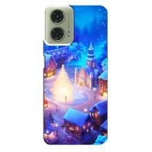 Рождественские Чехлы для Motorola MOTO G24 (VPrint) (Рождественский город)