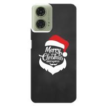Рождественские Чехлы для Motorola MOTO G24 (VPrint) (Санта Крисмас)