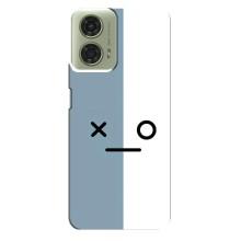 Чохли (ТПУ) (смішні стікери) для Motorola MOTO G24 – Сіро-білий