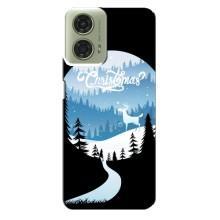 Силиконовый бампер на рождество для Motorola MOTO G24 (Рождественский Олень)