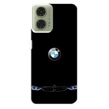 Силиконовый бампер с картинкой машины на Motorola MOTO G24 – Черный BMW