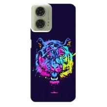 Силіконовий бампер з картинкою звірів для Motorola MOTO G24 (Тигр-Арт)