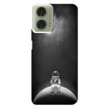 Силиконовый Чехол с принтом "Космонавты" на Motorola MOTO G24 – Космонавт романтик