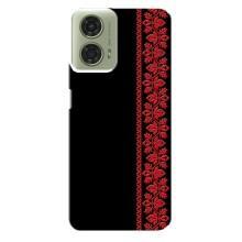 Силіконовый Чохол на Motorola MOTO G24 – Червона вишиванка