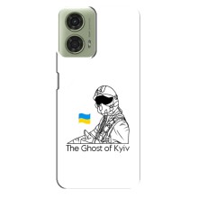 Захисні чохли (Призрак Киева) для Motorola MOTO G24 (AlphaPrint) (Льотчик Києва)