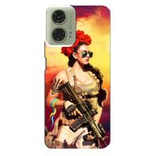 ЗСУ Чохли (TPU) для Motorola MOTO G24 – Жінка солдат