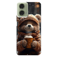 Друкований чохол 'Звірята з кавою' для Motorola MOTO G24 – Мішка з кавою