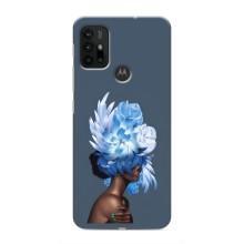 Чехлы (ART) Цветы на Motorola MOTO G30 (VPrint) (Цветы на голове)