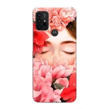 Чехлы (ART) Цветы на Motorola MOTO G30 (VPrint) (Глаза в цветах)