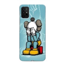 Чехлы для Motorola MOTO G30 - Bearbrick Louis Vuitton (PREMIUMPrint) (Плач Bearbrick)