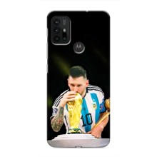 Чехлы для Motorola MOTO G30 (Leo чемпион) (AlphaPrint) (Кубок Месси)