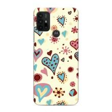 Чехлы для любимой на Мото G30 (VPrint) (Сердечки)