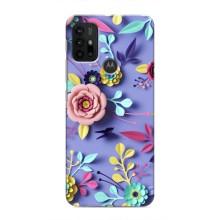 Чехлы с Цветами для Motorola MOTO G30 (VPrint) (Цветочный дизайн)