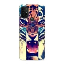 Чехлы с изображением разных животных для Motorola MOTO G30 (Яркий Тигр)